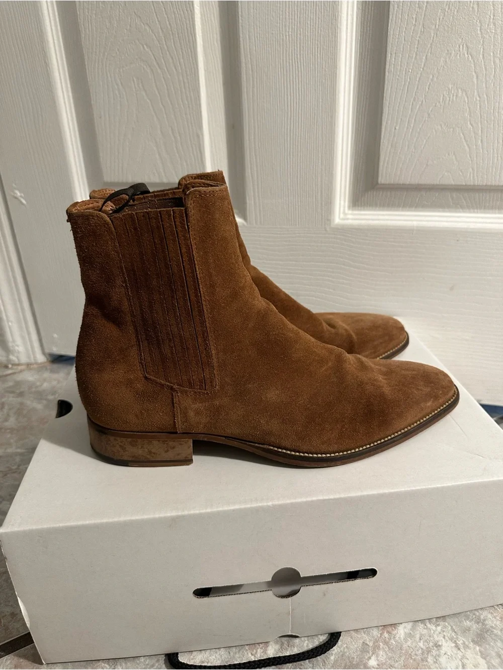 ALDO Genuine Suede Chelsea Boots – Brown/Tan – Men’s Size 8 (EU 41)